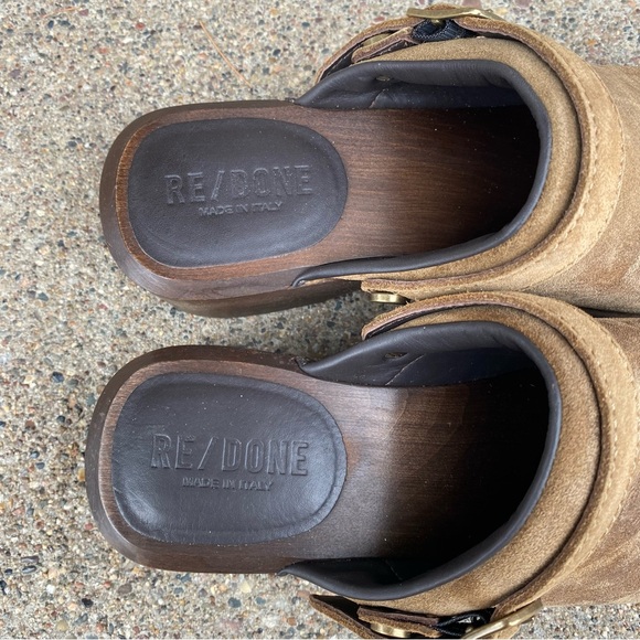Re/Done Suede Clogs Size EU 38 - Picture 4 of 10